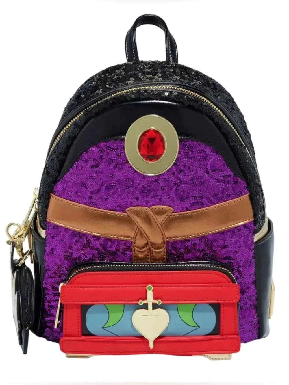 Loungefly x Disney Evil Queen Sequined Figural Mini Backpack